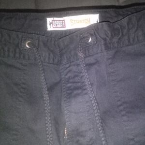 Faded Glory Black Stretch Drawstring Pants - Casual Jogger Style